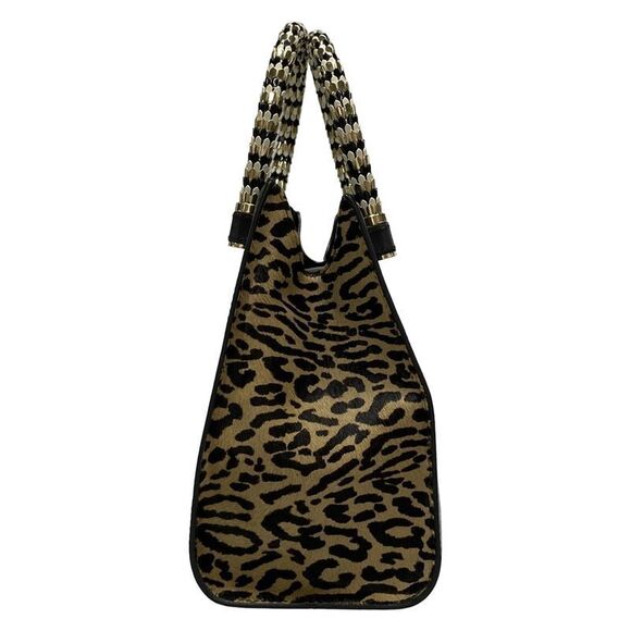 Bvlgari Tote Bag Serpenti Scalier Black X Light Brown X Multi Mini Bag Leopard - Picture 4 of 16